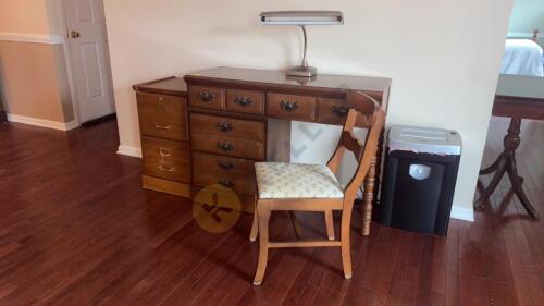 Desk, File Cabinet, Chair and More