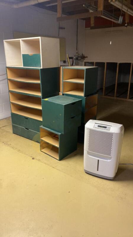 Wooden Storage Pieces, Dehumidifier, and More