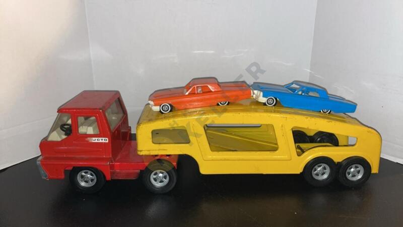 1967 Structo Turbine Auto Transporter Toy with Cars