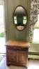 Wall Mirror and Antique Cabinet