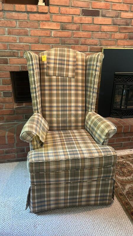 Plaid Accent Chair