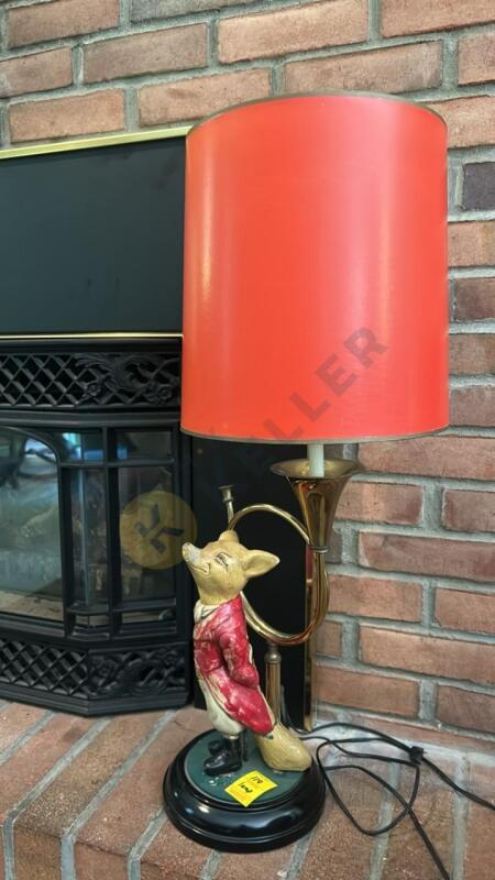 Fox with French Horn Lamp